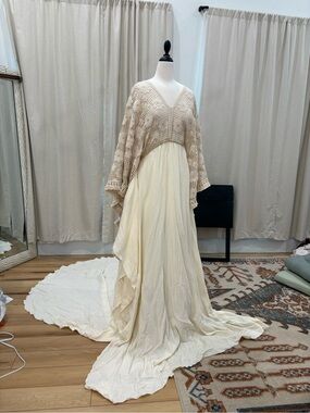 Ivory Bohemian Crochet Maxi Dress